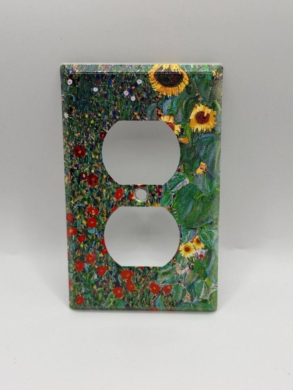 GUSTAV KLIMT SUNFLOWER GARDEN PAINTING LIGHT SWITCH OUTLET WALL PLATE ROOM DECOR